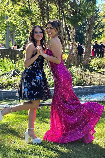 Sparkly Mermaid Sequins Sweetheart Prom Dresses