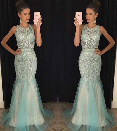 Charming prom Dress,Beading Prom Dresses,Mermaid prom Dress,Backless prom dress,Evening dress,BD066