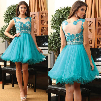 short Homecoming dress,lace homecoming Dress,A-line Prom Dresses,cheap prom dress,BD613