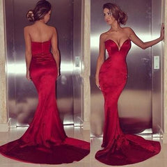 red Prom Dresses,sweetheart prom dress,long prom Dress,sexy prom dress,mermaid prom dress,BD0398