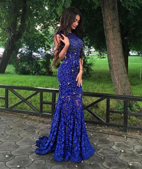 Blue Long Prom Dresses, Evening Dresses,PD4558978