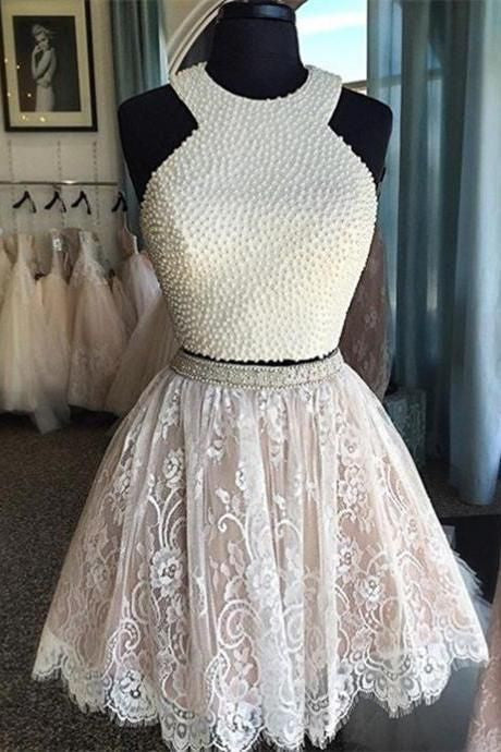 Homecoming dress,Short prom Dress,beaded Prom Dresses,Party dress for girls,lace prom dress,BD396