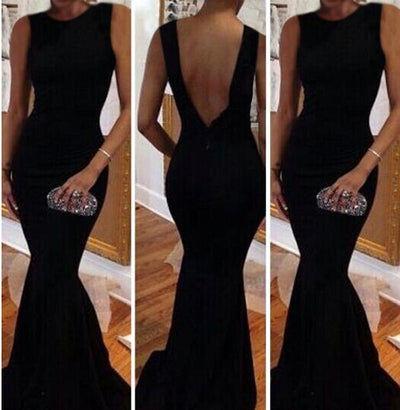 long prom dress,black prom dress,long evening dress,mermaid pom dress,sexy prom dress,BD093