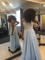 light blue Prom Dresses,long prom dress,sweetheart prom Dress,cheap prom dress,simple prom dress,,BD2978