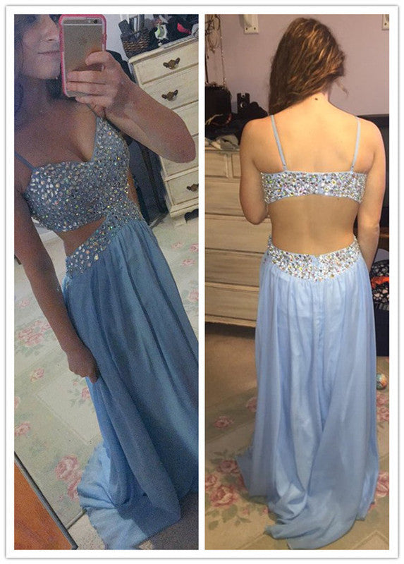 blue Prom Dresses,long prom dress,open back prom Dress,charming prom dress,sexy prom dress,BD2975