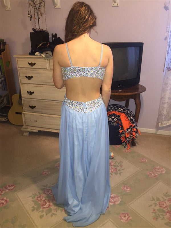 blue Prom Dresses,long prom dress,open back prom Dress,charming prom dress,sexy prom dress,BD2975