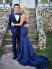 long evening Dress,mermaid Prom Dress,navy blue prom dress,elegant prom dress,formal evening dress,BD2969