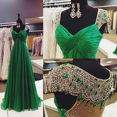 Green prom Dress,Charming Prom Dresses,A-line prom dress,Party dress,BD104