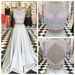 Beading Prom Dresses,Two Pieces Prom Dress,Prom Dress,Modern Prom Dress,Fashion Prom Dress,PD0071