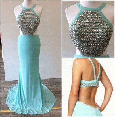 Blue prom dresses,backless prom dress,sexy prom dresses,charming prom dress,BD100