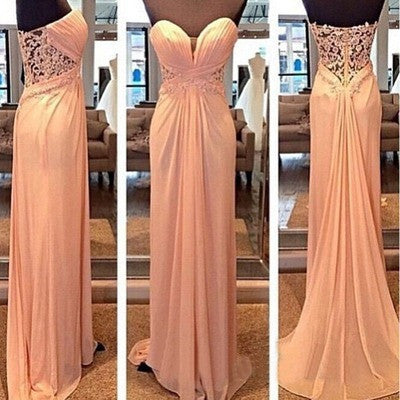 Pink Prom Dresses,Cheap Prom Dresses,See through back Prom Dress,Long Prom Dress,Party Dress,BD140