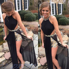 Sexy Prom Dresses,Black Prom Dress,Chiffon Prom Dresses,Unique Design Prom Dress,Cheap Prom Dresses,PD00150