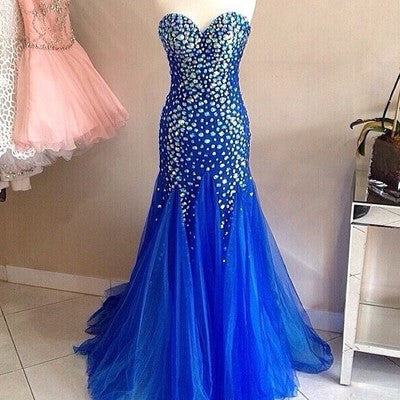 Long Prom Dresses,Sweetheart Prom Dress,Mermaid Prom Dresses,Crystal Prom Dress,Cheap Prom Dresses,PD00114