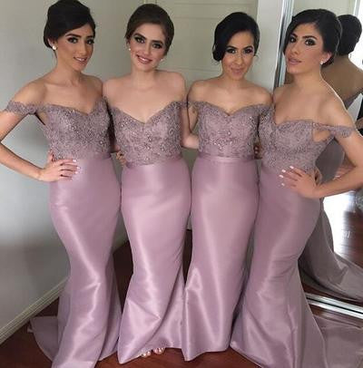 Dusty purple bridesmaid dress,long bridesmaid dress,Cheap bridesmaid dress,Off shoulder bridesmaid dress,BD070