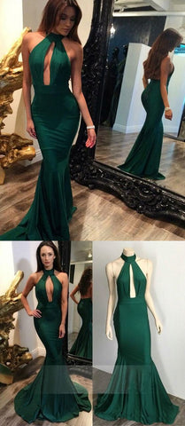 Mermaid Halter bodycon prom dresses, Hunter elegant evening dresses, Backless sexy party Dresses,PD455836