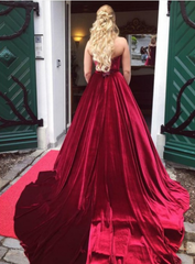 chic strapless A-line long prom dress elegant popular ball gown,HO131