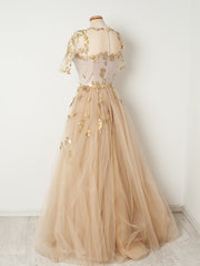 Beautiful Prom Dresses A-line Tulle Long Prom Dresses,PD4558993