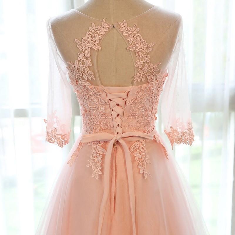 Beautiful Prom Dresses Pink Tulle Long Prom Dresses,PD4558937