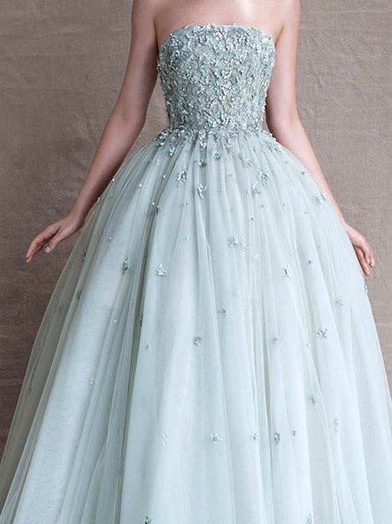 Beautiful Prom Dresses Strapless Floor-length Prom Dresses,PD4558935