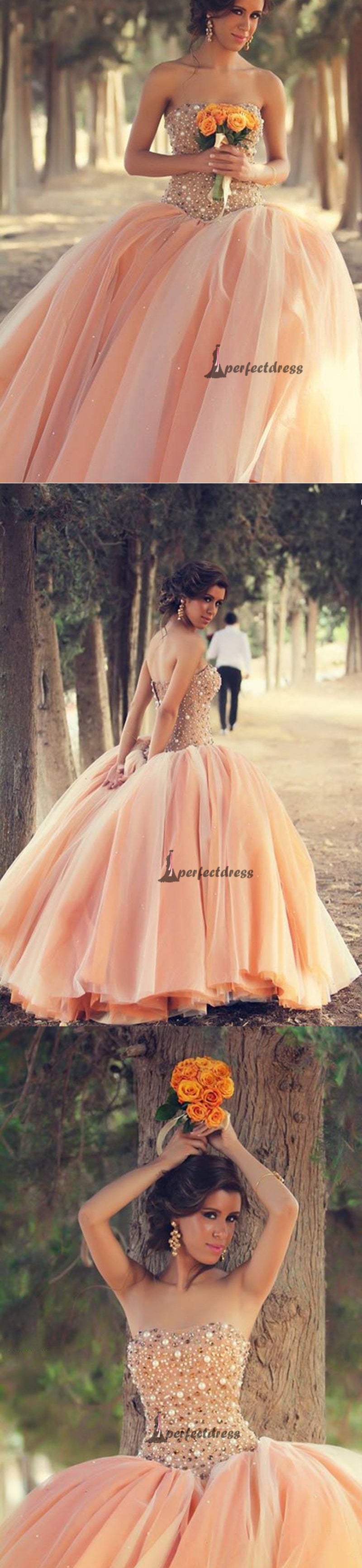 Ball Gown Prom Dresses. Sweetheart Floor-length Tulle Prom Dress,PD4558711