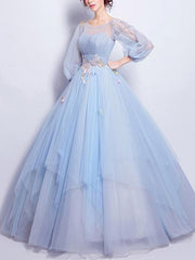 Beautiful Prom Dresses, Light Sky Blue Prom Dress,PD4558970