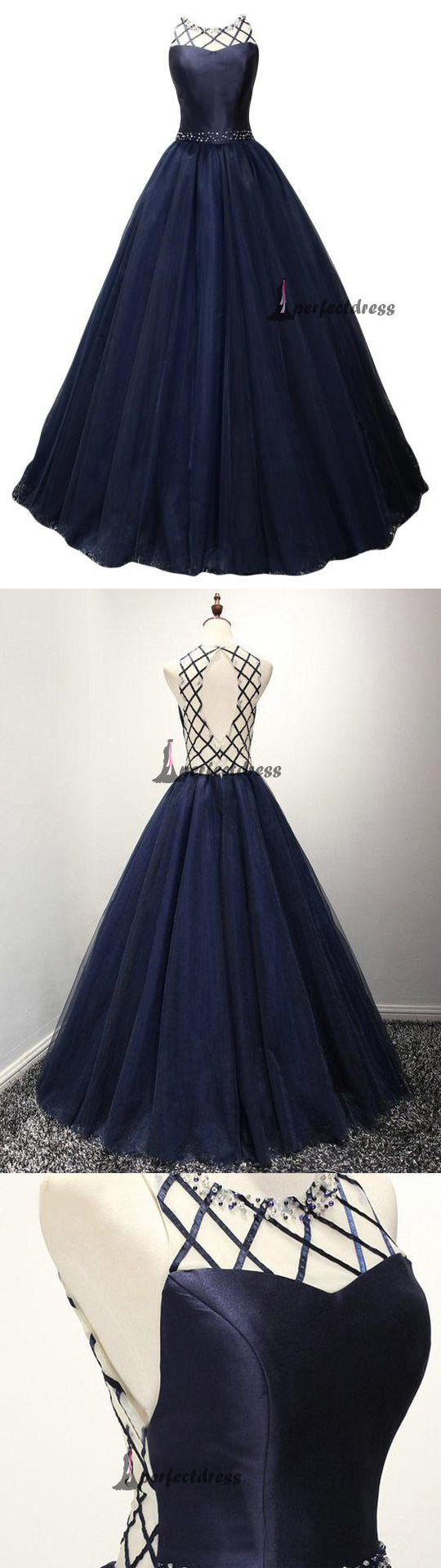 Beautiful Prom Dresses, Scoop Floor-length Prom Dress,PD4558751