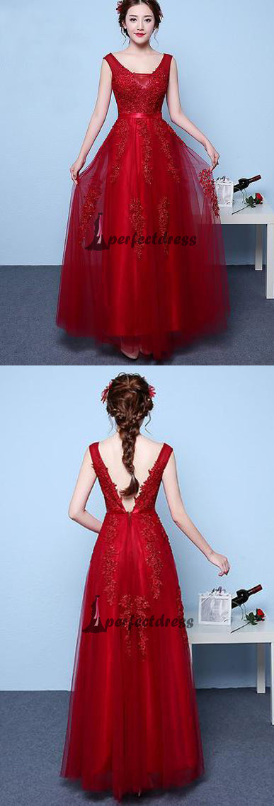 Chic Prom Dresses, Straps Appliques Long Sexy Prom Dresses,PD4558745