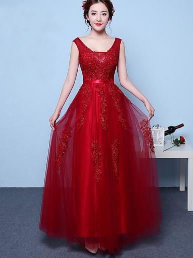 Chic Prom Dresses, Straps Appliques Long Sexy Prom Dresses,PD4558745