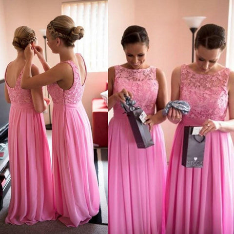 hot pink bridesmaid dress,long bridesmaid dress,cheap bridesmaid dress,elegant bridesmaid dress,BD1632