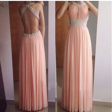 Blush Pink Prom Dresses,Long Prom Dress,Chiffon Prom Dresses,A-line Prom Dress,Cheap Prom Dresses,PD00163