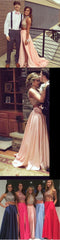 Sweetheart Prom Dresses,Two Pieces Prom Dress,High Neckline Prom Dress,A-line Prom Dress,Slit Side Prom Dress,PD006