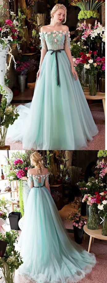 Long Evening Dress Formal Evening Dresses Ball Gown Off-the-shoulder Court Train Lace Fashion Prom Dresses,PD455878