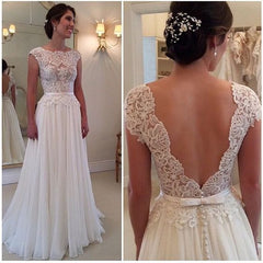 White prom Dress,Elegant Prom Dresses,Long Evening Dress,lace prom dress,Party dress,BD0373