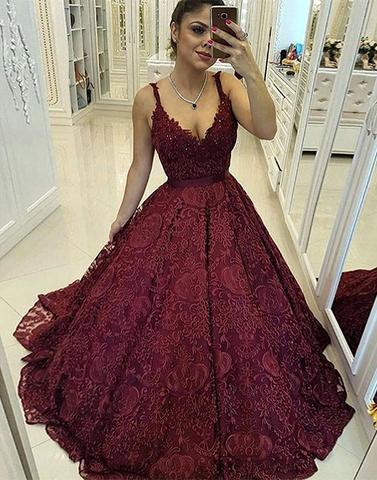 V neck lace long prom dresses, evening dresses,072510