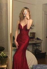 Spaghetti Strap Long Prom Evening Dress BD22080