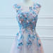 Long Pink&Blue Butterfly Evening Dress Floral Tulle Dress Women Formal Party Gown  BD98015