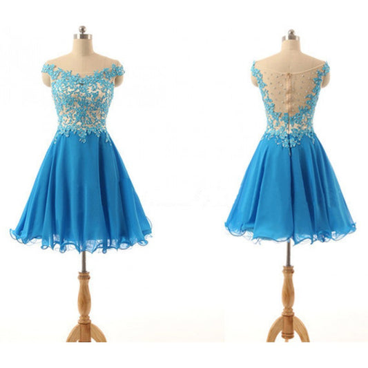 Blue Homecoming dress,Short prom Dress,Lovely Prom Dresses,Party dress for girls,BD301