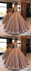 Spaghetti Straps Sweetheart High Quality Ball Gown,BH91035