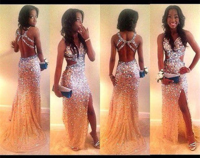 Beading prom Dress,Charming Prom Dresses,Glittery prom dress,Sexy Evening dress,BD059