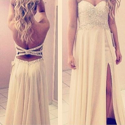 Charming Prom Dress,Sweetheart prom dress,Side slit prom dress,Long prom dress,evening dress,BD028