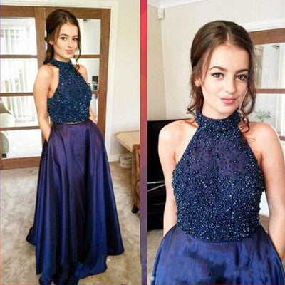 navy prom Dress,charming Prom Dress,long prom dress,backless prom dress,BD1000