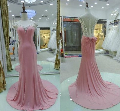 pink prom dress,long prom dress,chiffon prom dress,charming prom dress,2016 prom dress,BD619