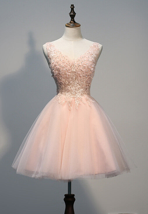 Pink prom Dress,Tulle Prom Dresses,Party dress for girls,cheap prom dress,homecoming dress,BD368