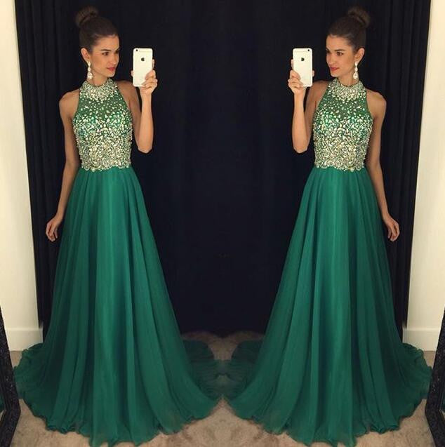 green prom Dress,charming Prom Dresses,Evening Dress,long prom dress,new prom dress,BD1654