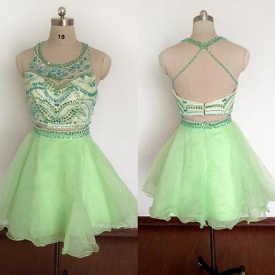 Homecoming dress,short prom Dress,charming Prom Dresses,two pieces dress,Party dress for girls,BD610