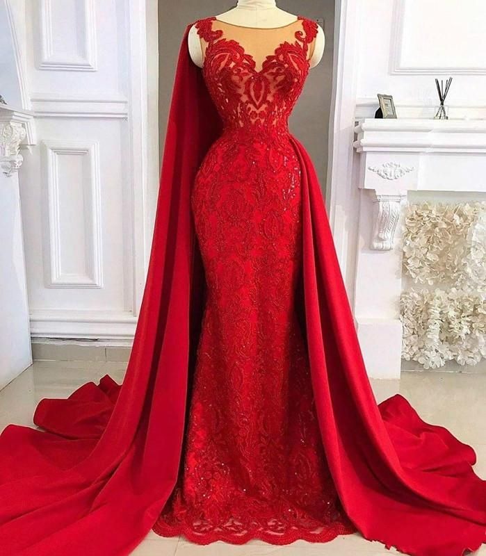 Tulle Red With Appliques Satin Sheath Long Prom Dresses BD22099