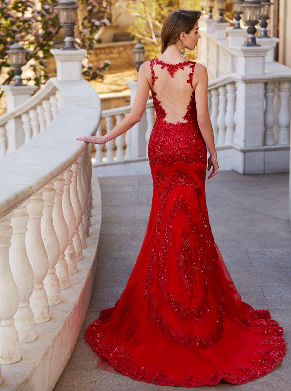 Red Prom Dresses,Mermaid Evening Dress,Fitted Prom Dress,Gorgeous Prom Dress,072603