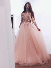 Sparkly Prom Dresses,Tulle Long Prom Dress,Princess Prom Dress,Formal Evening Dress,072608