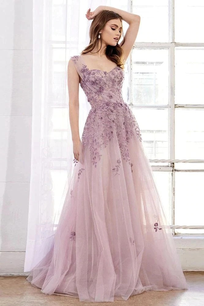 One Shoulder Tulle Sleeveless Long Prom Dresses Lace Appliques Beaded Formal Girl Party Gown,BD22043